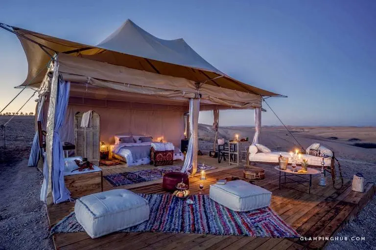 Agafay luxury desert camp near Marrakech Agafay luxury desert tour from Marrakech — overnight camp with dinner